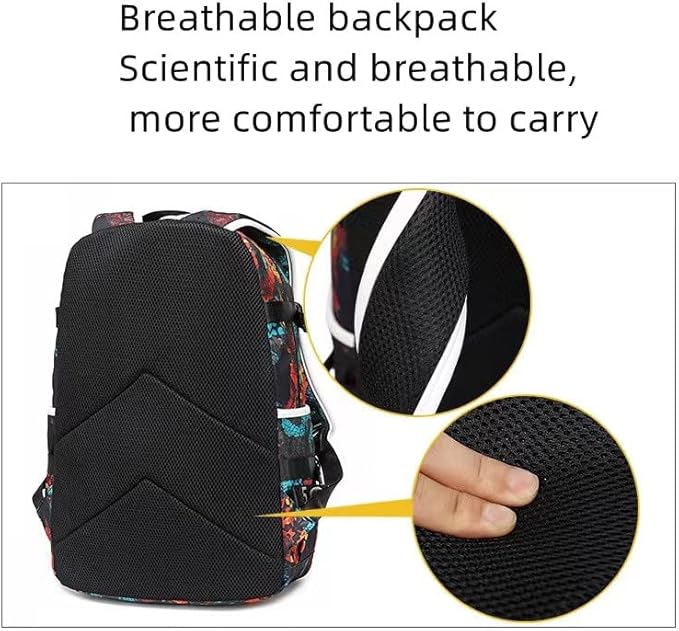 Soccer Superstar M-essi-10 Multifunctional Laptop Backpack Teenage Travel Backpack Fans Schoolbag (C)