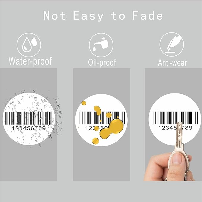 Hybsk 2 inch Circle Color Direct Thermal Stickers Shipping Labels for Barcodes,Name Tag,DIY Logo Design,QR Code,Inventory– Compatible with Zebra,Rollo and More-750 pcs (2 inch,White)