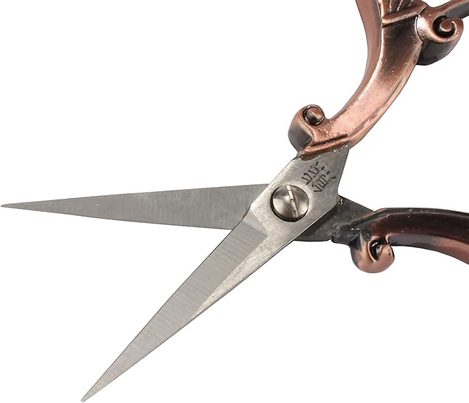 JubileeYarn Chinese Wing & Cloud Embroidery Craft Scissors - Copper - 10 Scissors