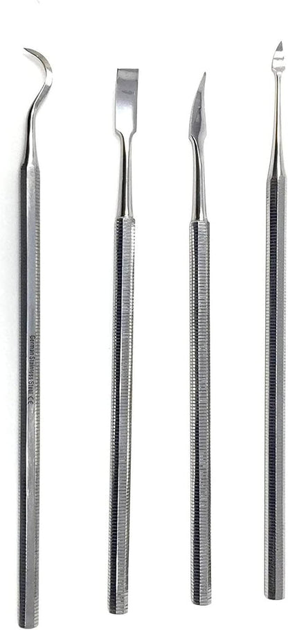 CYNAMED 4 Pc Stainless Steel Spatula Wax & Clay Sculpting Tool Set - Unique Set of 4