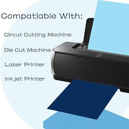 Blues Cardstock 8.5 x 11 Craft Paper Cover Stock Stash Pack- Blue Tones Assorted Colored Scrapbook Paper 80lb Card Stock for Construction Crafts, Embossing, Quilling, Cardmaking-30 Sheets