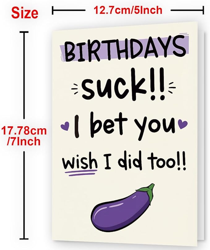 Funny Birthday Card & Gifts for Men, Husband, Boyfriend, and Him, Happy Bday Card