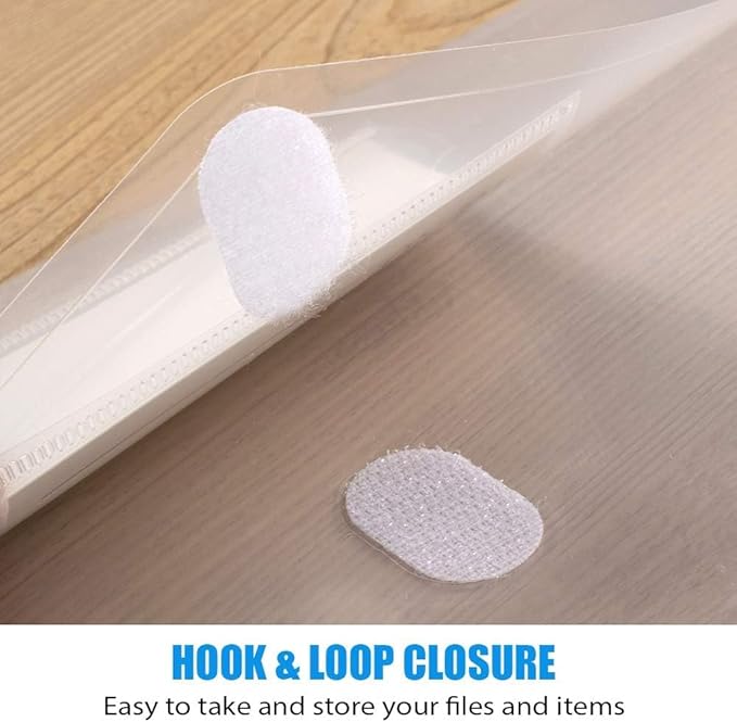 Sooez 50 Pack Plastic Envelopes Poly Envelopes, Clear Document Folders US Letter A4 Size File Envelopes with Label Pocket for School Home Work Office Organization, Clear