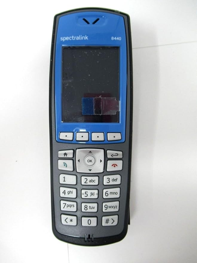 Spectralink 8440 Blue Handset Without Lync Support, Battery and Charger Sold Separately - Part Number 2200-37147-001 (Renewed)