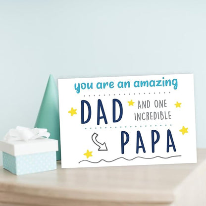 Funny Fathers Day Card for Dad, Cute Birthday Card for Papa Daddy, Special Papa Fathers Day Card Gift from Daughter Son Wife, Amazing Dad Card