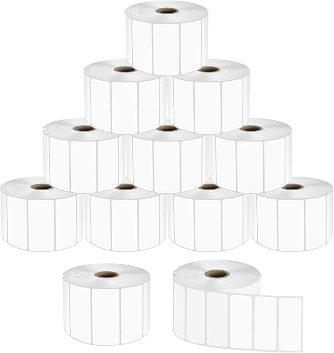 9527 Product 2"x 1" Sticker Labels Direct Thermal Labels 1000 Labels Per Roll (12 Rolls)