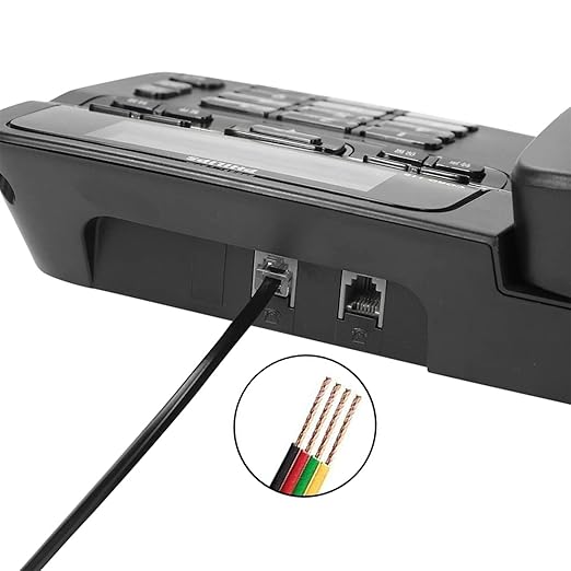 3.3 FT - 4 Pack Phone Extension Cord, Telephone Cable with Standard RJ11 Plug (6P4C), Black, for Landline Telephones, Fax, Modems, Answering Machines