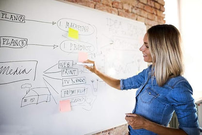 Large 60 x 40-in Magnetic Dry Erase Board with Pen Tray| Wall-Mounted Aluminum Message Presentation Memo White Board for Office Home and School