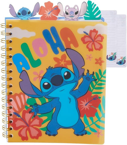 Innovative Designs Stitch Tab Journal Notebook, Spiral Bound, 96 Lined Pages, 8 x 7 inches, Yellow