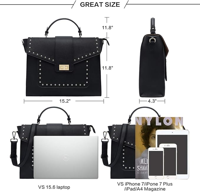 EaseGave 15.6 Inch Laptop Briefcase for Women