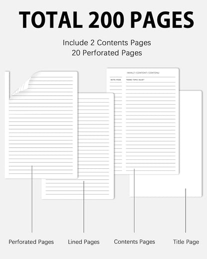 Hardcover Journal Notebooks, 10 Packs A5 Lined Journals Bulk for Writing 200 Pages/100Sheets, 8.4 x 5.8 inch, Classic Ruled Notebook for Work/Travel/College/Note Taking(Brown)