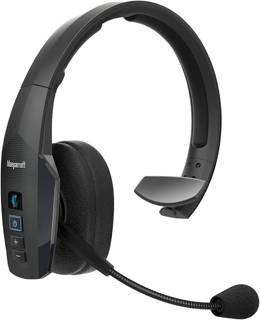 BlueParrott B450-XT Noise Cancelling Trucker Bluetooth Headset – Updated Design with Industry Leading Sound & Improved Comfort, Ideal for Anyone On The Go, Up to 24 Hours of Talk Time, Black
