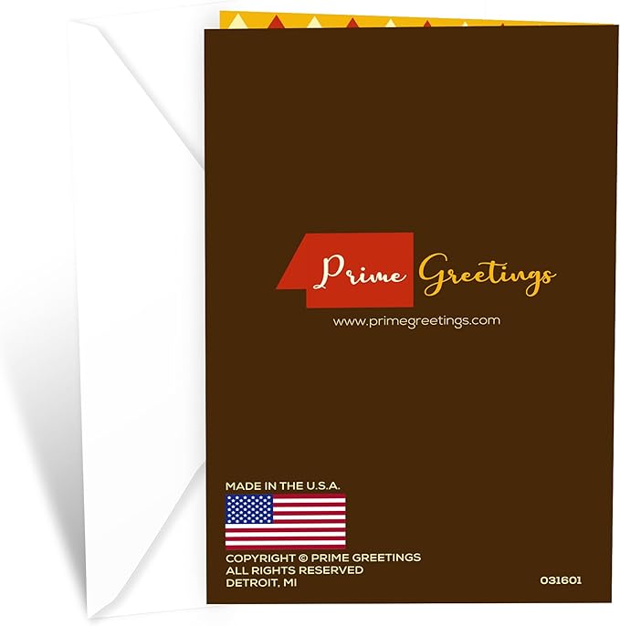 Prime Greetings Brother In Law Birthday Card, Made in America, Eco-Friendly, Thick Card Stock with Premium Envelope 5in x 7.75in, Packaged in Protective Mailer