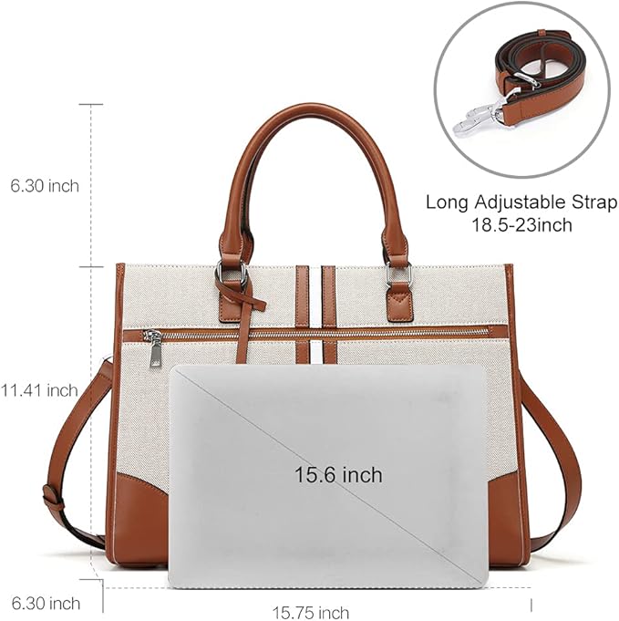 CLUCI Briefcase for Women Leather Laptop 15.6 Inch Business Ladies Work Computer Tote Bags