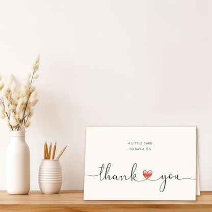 Funny Thank You Gifts for Men Women, Single Thank You Card for Teacher Boss Coworker, A Little Card to Say A Big Thank You