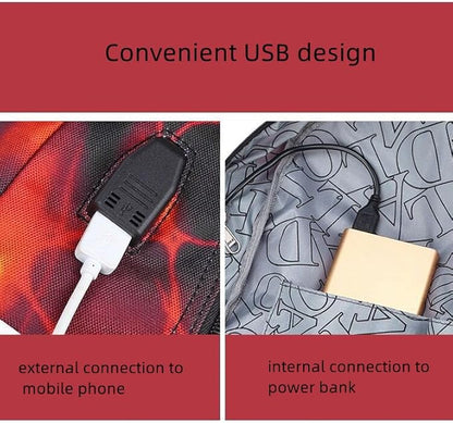 Soccer Superstar M-essi 10 Multifunctional Laptop Backpack Teenage Travel Backpack Fans Schoolbag (H3)