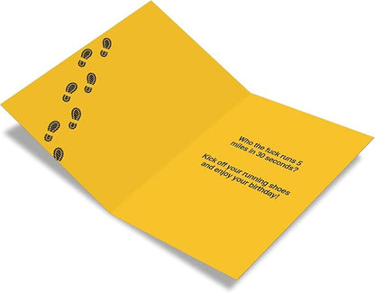 NobleWorks - Funny Happy Birthday Card with Envelope - Colorful Humor Card, Greeting Note - Five Miles 9994