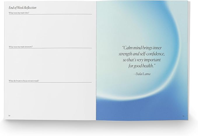 Switch Research Calm Planner - Psychologist-Developed Undated Goals Planner - 31-Day Self Care Planner With Prompts & Proven Techniques for Managing Stress