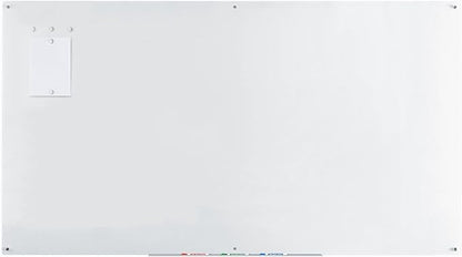 Audio-Visual Direct Magnetic Ultra White Glass Dry-Erase Board Set - 8' x 4' - Includes Magnets, Hardware & Marker Tray