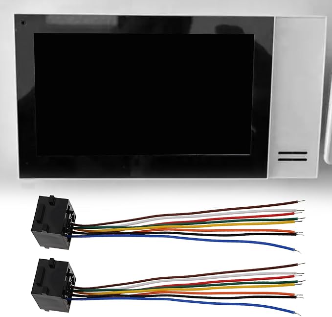 ECSiNG 5Pcs RJ45 Telephone Adapter Wire Cord 8P8C RJ45 Socket Wired Suitable for Telephone Fax Machine Intercom Doorbell Video Doorbell 10cm