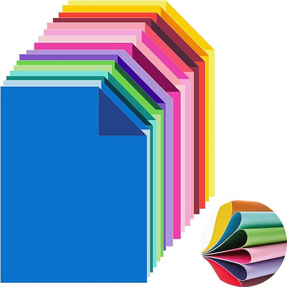 200 Colored Cardstock Paper,Colorful Card Stock 250 GSM Heavy Weight Craft Paper Pack for DIY Art, Scrapbook, Paper Crafting,School Supplies (200)
