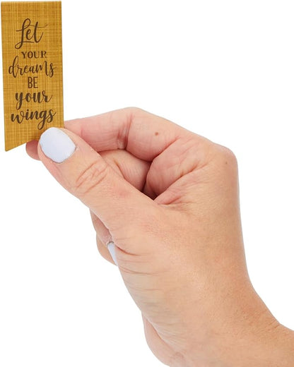 Paper Junkie 36-Pack Inspirational Magnetic Bookmarks for Women with Motivational Quotes, Bulk Magnet Page Clips for Students, Teachers, Office, Reading, 6 Designs (2.5x1 in)