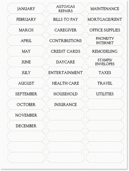 ©Mary Engelbreit Bill Paying Organizer Book - Personal Account book, 9" by 12 inch, Spiral-Bound, 14 Pockets, 32 Label Stickers, Bill Tracking