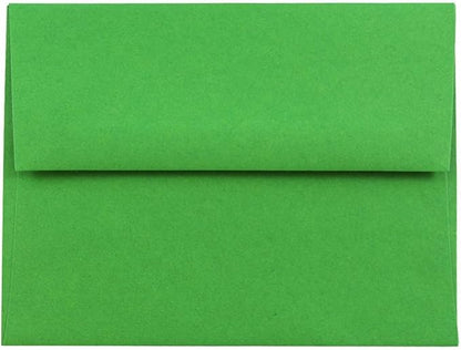 JAM PAPER A2 Colored Invitation Envelopes - 4 3/8 x 5 3/4 - Green Recycled - Bulk 1000/Carton