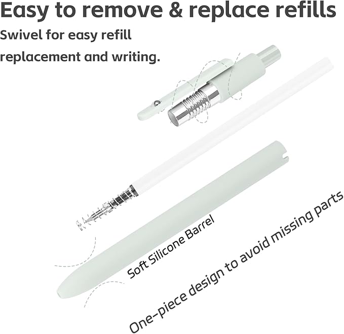 Gel Pens,6Pcs 0.5mm Fine Point Black Ink Pens With Smooth Writing,Quick Dry Pens For Journaling,Cute Nice Aesthetic Pens,Office School Supplies for Women Men Student(Macaron)