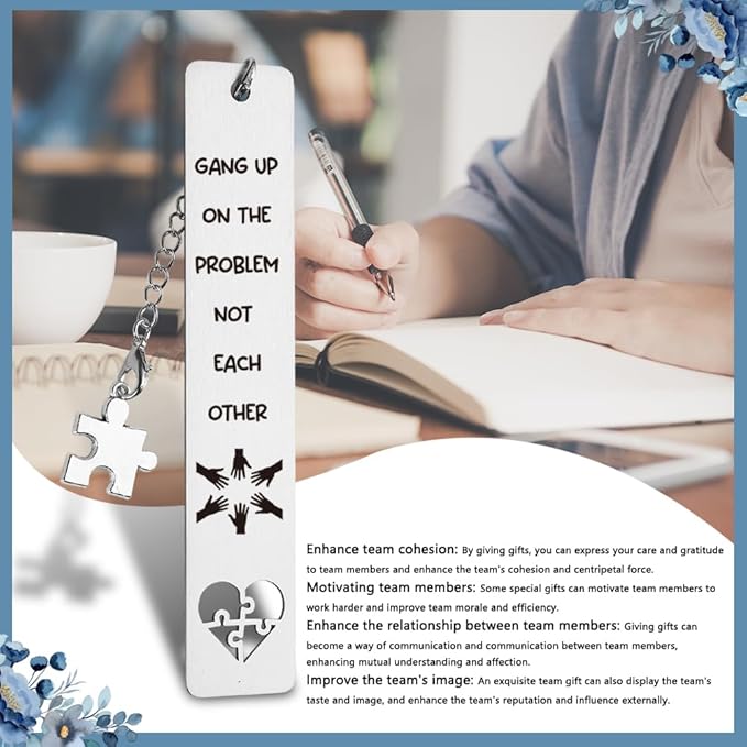 THRXOBN Inspirational Bookmarks Gifts for Employees,Coworker,Team Gifts for Employees, Coworker, Inspirational Office Gift for Co-Worker, Employee, Reading Gift for Employee,WB103