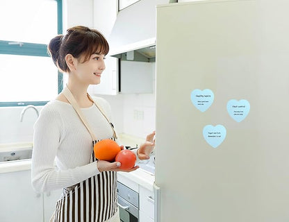 Mini Skater 2 Pack Kraft Paper Sticky Notes Heart Shaped Self-Stick Blank Book Tabs Paper Markers Sticky Notes Pad 100 Sheets Index Sticker (Light Blue)