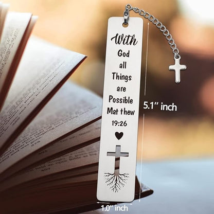 Christian Inspirational Gift for Women, Bible Verse Bookmark with Tassel Lover Gift for Women, Birthday Christmas Bookmarks Gifts for Female Sister Bookworms Friends Girl Book Club Religious Gift-ZB2