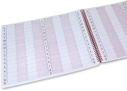 Notebook Planner, 8 Column Appointment Book – Large 16.25" x 13.5" Undated 2024 Planner, Daily & Hourly Planner in 15 Minute Increments – Spiral Notebook Organizer for Scheduling Appointments (8 Columns)