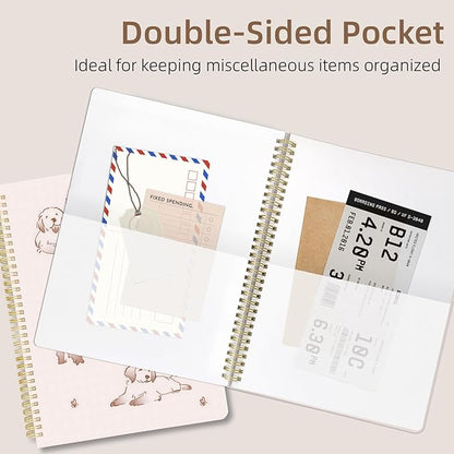 Cute Spiral Notebook journal A4 Aesthetic Pretty Design for Women Girls Kawaii with Pocket, 8.5 x 11 inch, Lined, Better Dog