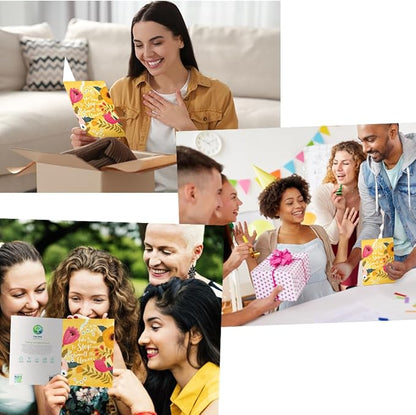 Tree-Free Greetings - Birthday Cards - Artful Designs - 2 Cards + Matching Envelopes - Made in USA - 100% Recycled Paper - 5 x 7 - Smell the Flowers (GT61224)