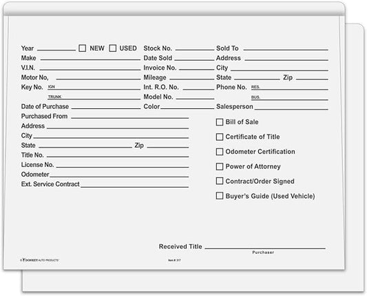Heavy Duty Deal Jackets - White (9.375" x 11.75" with 0.5" Extension, 100 Count)