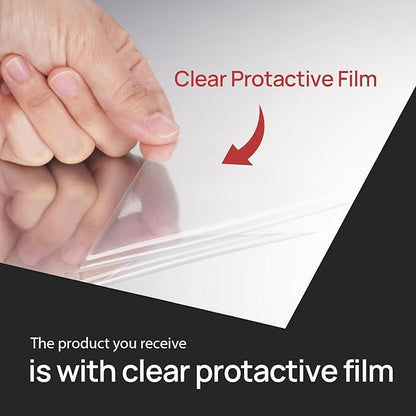 FunStick 12"x472" Mirror Stickers Wall Mirror Tiles Self Adhesive Flexible Mirror Sheets Large Non-Glass Mirror Wall Stickers Peel and Stick Mirror Wall Paper Roll for Crafts Fun House Home Wall Decor