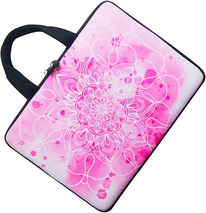 11 11.6 12 12.5 inch Laptop Carrying Bag Chromebook Case Notebook for Apple MacBook Air Samsung HP DELL Lenovo Asus (Pink Mandala)
