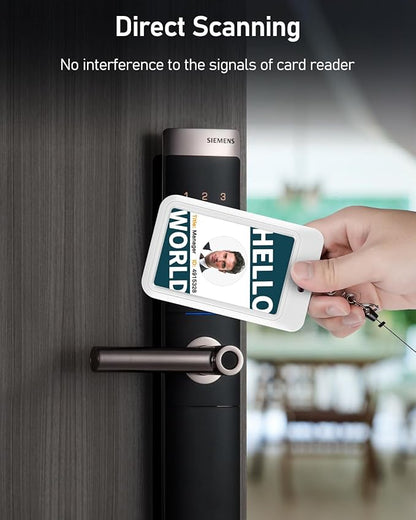 Uniclife 3 Pack Sliding ID Badge Holder Vertical Hard Plastic Case with Clear Window White Card Protector Pouch for Office School ID Credit Cards Proximity Key Cards Driver’s Licenses and Passes