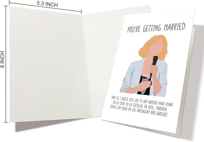 Nchigedy Wedding Thank You Card, Smooth Heavy Card Stock, Gold Envelope