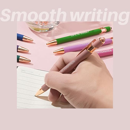 12 Pieces Motivational Inspirational Quotes Snarky Screen Touch Stylus Ballpoint Pens, Office Encouraging Scriptures, Black Ink