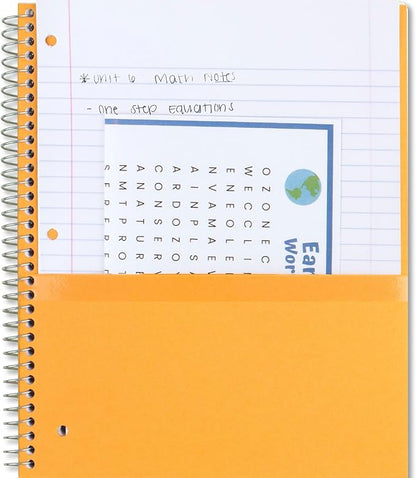 Five Star Spiral Notebook, 5 Subject, Wide Ruled Paper, Fights Ink Bleed, Water Resistant Cover, 8" x 10-1/2", 200 Sheets, Color Will Vary (05206) (Pack of 2)