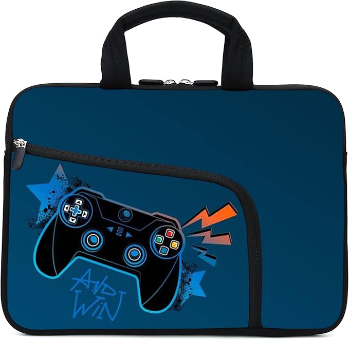 11.6" 12.2 inches Laptop Sleeve Chromebook Case Ultrabook Case Notebook Sleeve Tablet Case Neoprene Handle Sleeve for Men Women, Two Pockets Fit Apple MacBook Air Samsung Acer HP DELL (Games-2)
