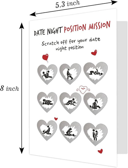 Ogeby Funny Valentines Day Scratch Card for Boyfriend Husband, Naughty Valentines Day Gifts for Men Him Couple, Humor Date Night Scratch Card Gifts