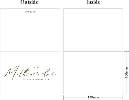 LADY&HOME To My Mother-in-law on My Wedding Day Card,Card to Mother of the Bride or Groom,Thank Mother-in-law Wedding Day Card (C2:Mother-in-law)