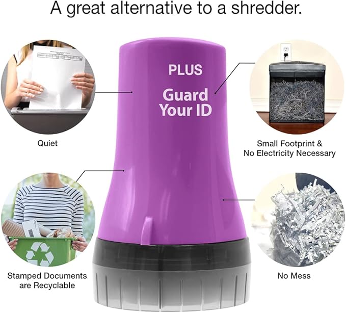 Wide Advanced Privacy Protection Roller for Bills, Mail, Address Labels, mask Private Information Without a Shredder, Identity Theft Prevention Stamp by Guard Your ID, ASOTV (Wide 3-Pack, Purple)