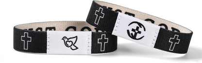 2 Pcs Bible Verse Bracelets，Daily Bible Verse Bracelet，Prayer Hope Bible Bracelets, Christian Gifts for Women , Graduation Gift，Inspirational Religious Gifts, Comes With A 35-inch Ribbon Bow