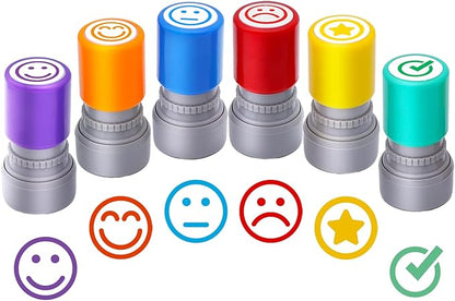 6-Piece Set of Rating Stamps-Teacher Stamps for Classroom Teacher Stamps for Grading Teacher Stamp Self Inking Stamp Teacher Gifts