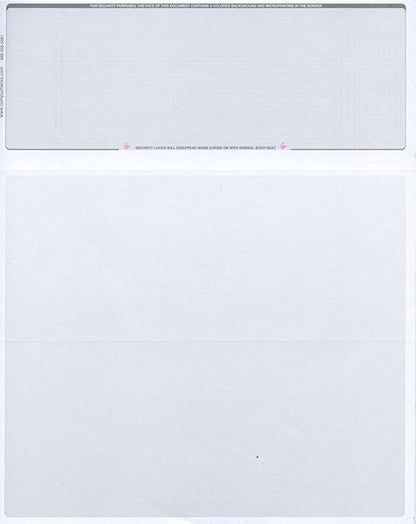Compuchecks Top Blank Check Paper - 250 Pack, Quick-Books & Laser Printer Compatible - Security Business Checks with Voucher - 8.5" x 11" Platinum Pinstripe