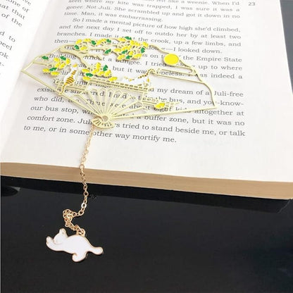 Bookmarks for Book Lovers Book Marks for Reading Women Birthday Graduation Christmas Gifts for Her Cute Metal Bookmark Book Markers Stocking Stuffers for Teens (Cat)